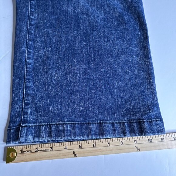 Anne Klein Women's Wide Leg Crop High Rise Blue Jean size 12 - Picture 13 of 16